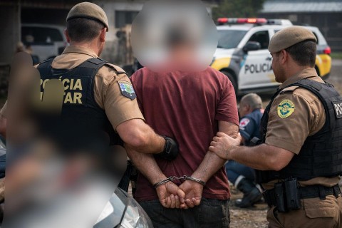 Homem é preso após atacar cinco pessoas com facão e pedaços de madeira em caso de violência doméstica em Marmeleiro