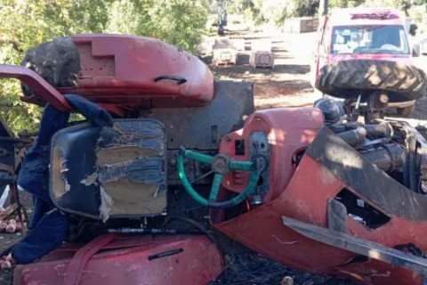 TRABALHADOR MORRE APÓS ACIDENTE COM TRATOR DURANTE COLHEITA DE MAÇÃ EM BOM JARDIM DA SERRA