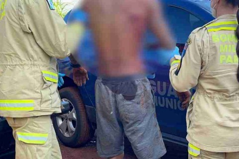 Tiro atingiu região das costas de suspeito baleado durante perseguição policial em Cascavel