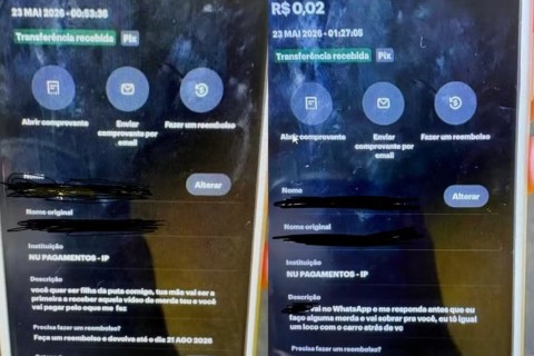 ‘Me responda antes que eu faça alguma m**’: Homem envia série de Pix para ex com mensagens de ameaça